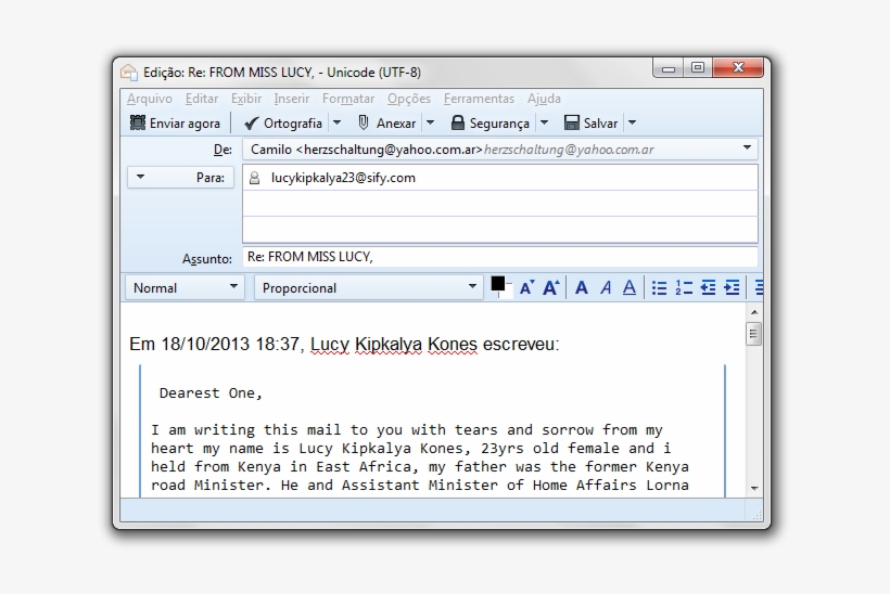 If I Reply In Plain-text Mode, I Get The Reply In The - Email, transparent png download