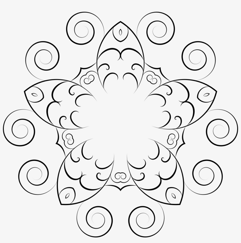 Big Image - Floral Designs Pattern Png, transparent png download