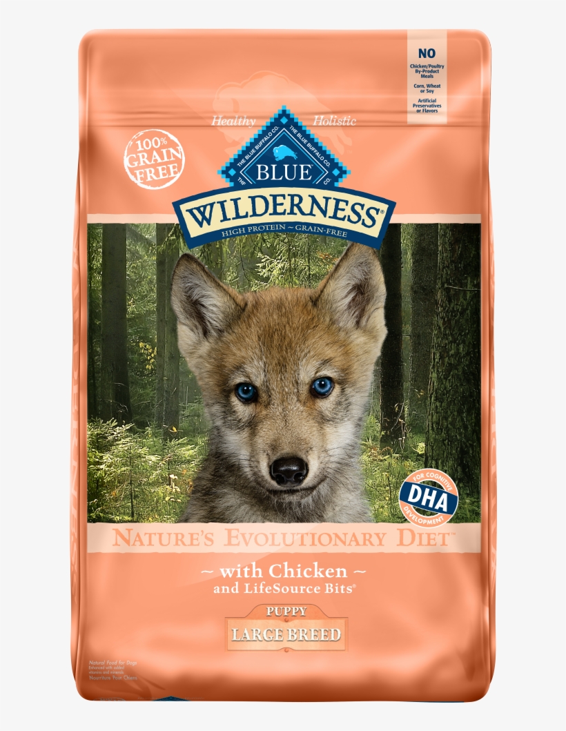Blue Buffalo Wilderness Large Breed Puppy Chicken Dry - Blue Buffalo Wilderness Puppy Large Breed, transparent png download