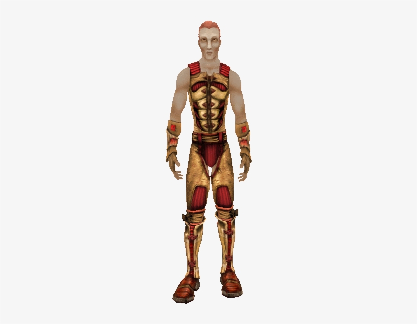 Beige High Quality Light Fyros Armor On Matis Male - Barechested, transparent png download
