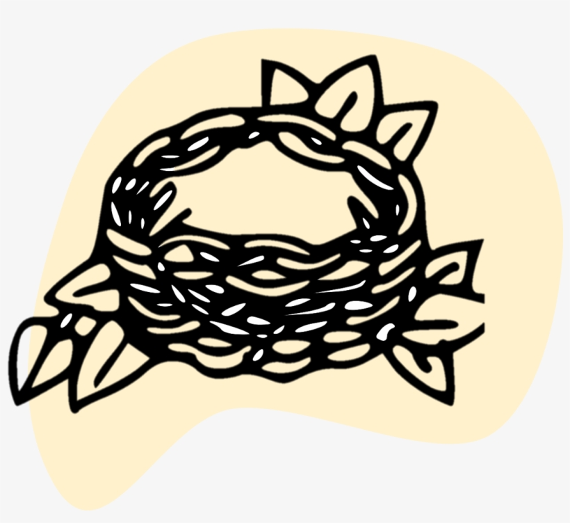 Nest Clipart Free - Clipart Black And White Nest, transparent png download
