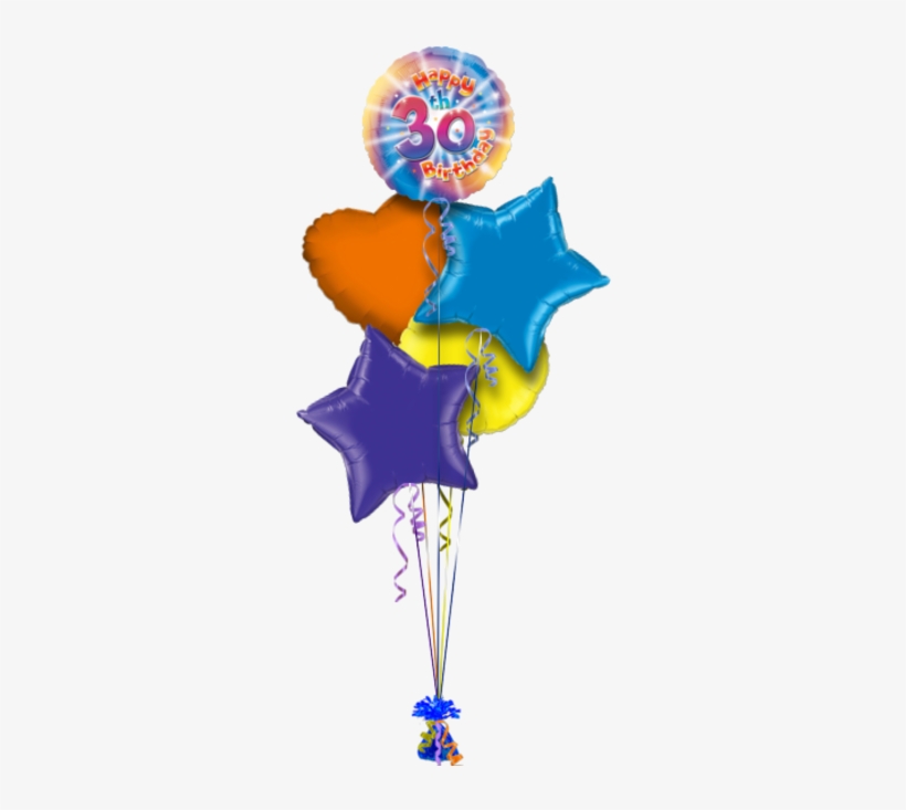 Colourful Happy 30th Birthday Special Age Balloon - Happy 30th Birthday Helium Balloon Gift, transparent png download