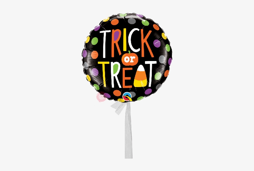 Trick Or Treat Dots-single Balloon - Burton & Burton Hal Trick Or Treat Dots Foil Balloon, transparent png download