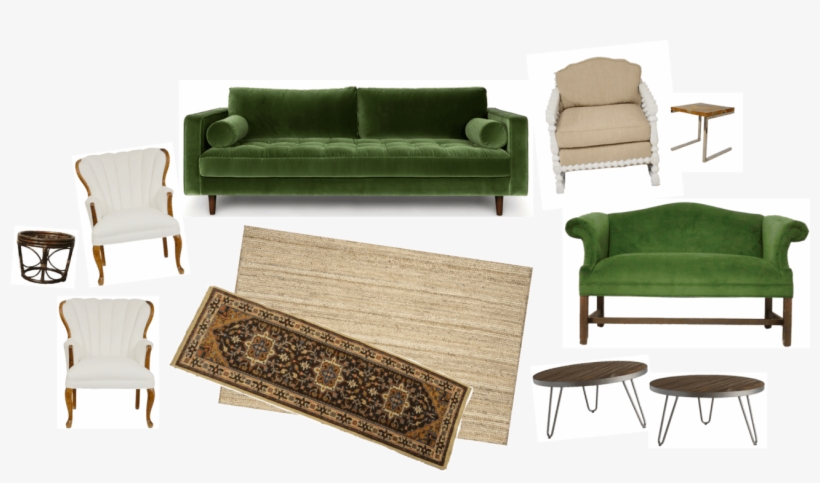 Old Pieces In The Lounge Represents The Role Of A Modern - Green Velvet Tufted Sofa - Upholstered | Article Sven, transparent png download