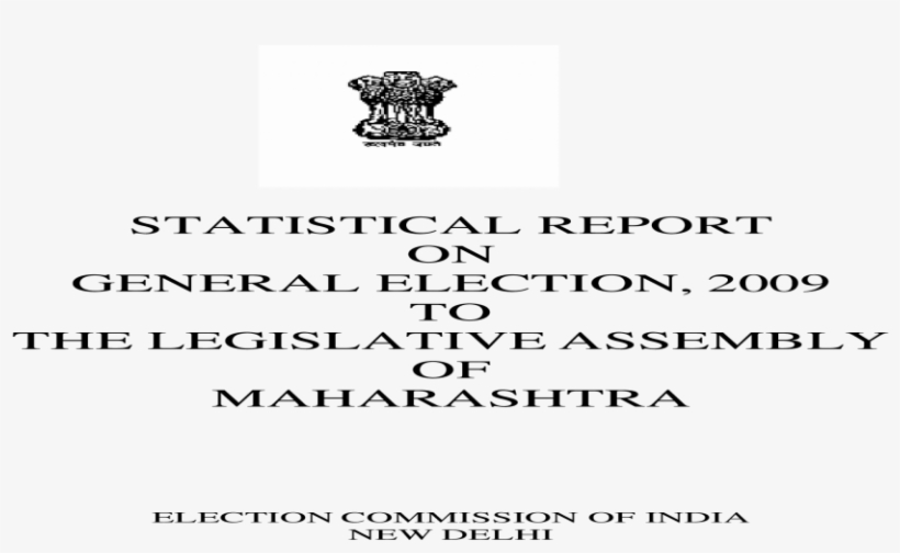 Statistical Report On General Election, 2009 To The - Document, transparent png download