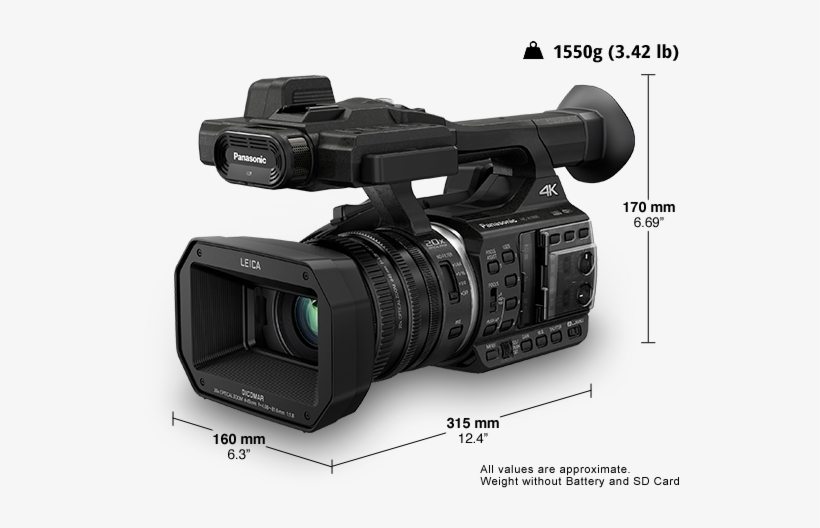 4k Ultra Hd Camcorder Hc-x1000e - Panasonic Hc-x1000e - Camcorder - 4k, transparent png download