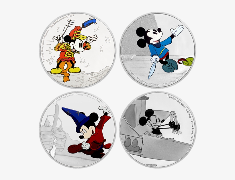 Pure Silver 4-coin Subscription - 2016 Mickey Through The Ages - Brave Little Tailor, transparent png download