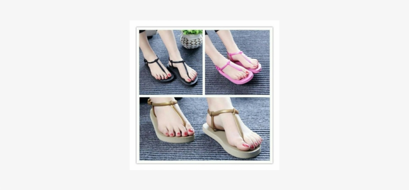 Womens Ladies Summer Flat Flip Flop Thong Sandals Size, transparent png download