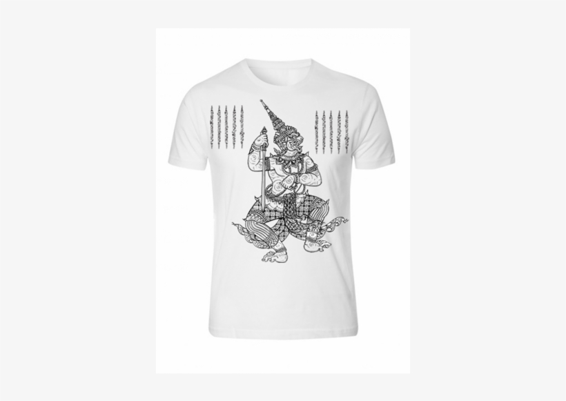 Thai Amulet Art Design-five Row Yantra Writing & Hanuman - ทศ กัณฐ์ ลาย ไทย, transparent png download