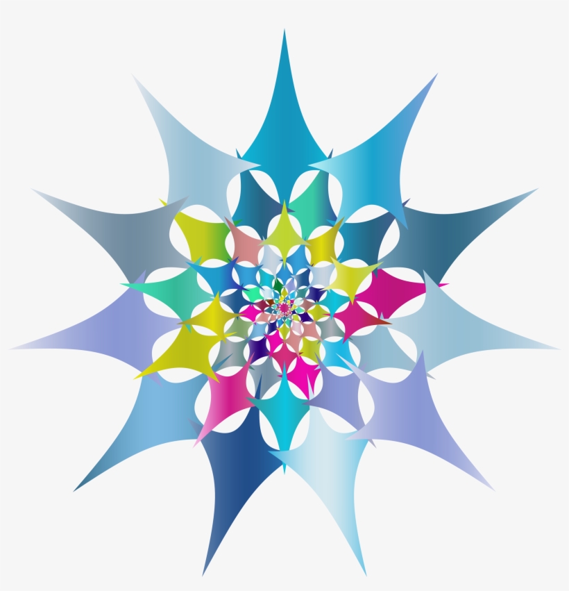 This Free Icons Png Design Of Prismatic Abstract Flower, transparent png download