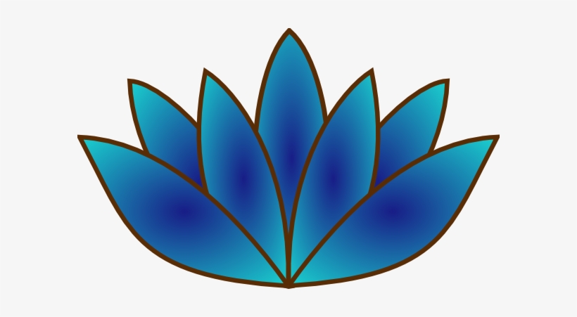 Blue Lotus Svg Clip Arts 600 X 371 Px, transparent png download
