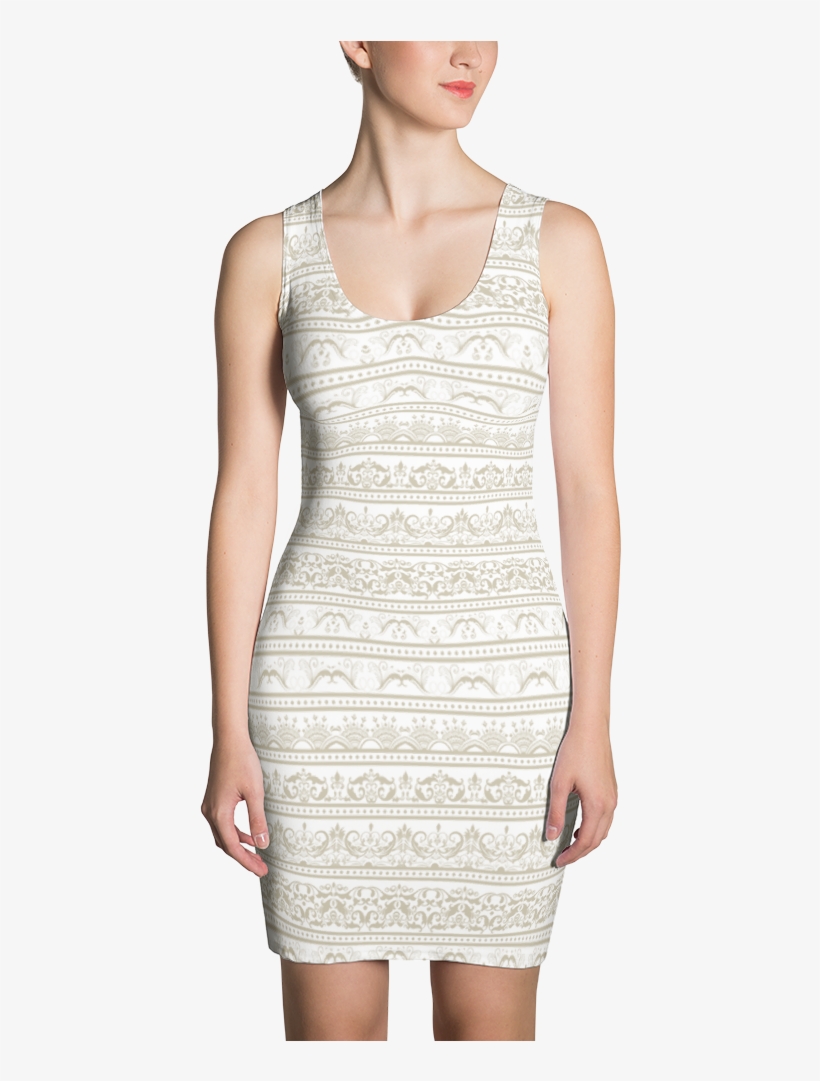 Natural Lace Sublimation Women Dress - Circuit Boards On Clothes, transparent png download