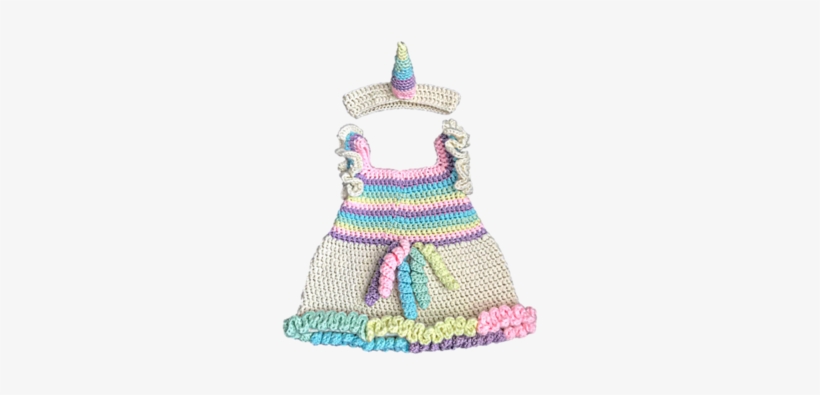 Unicorn Dress For Baby - Crochet Unicorn Dress, transparent png download