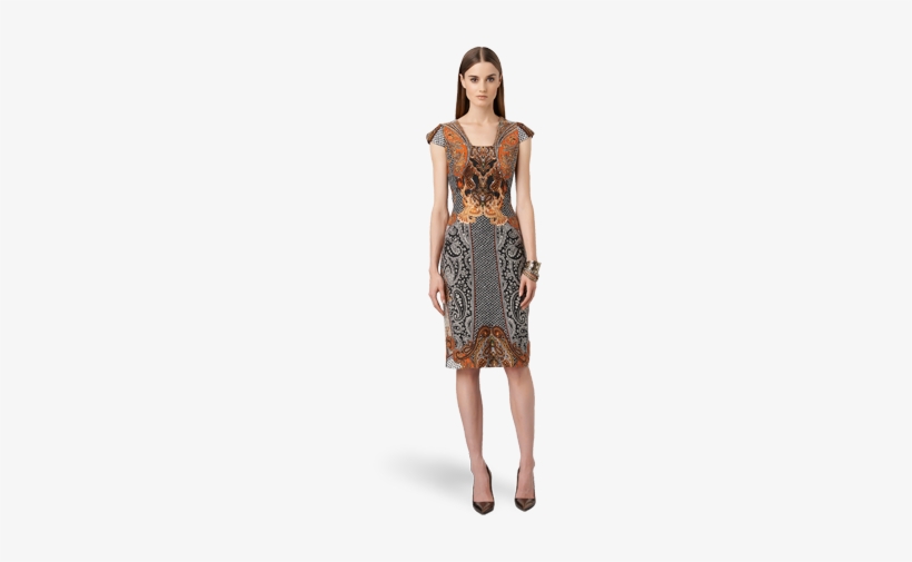 David Meister Paisley Sheath Dress - Dress, transparent png download