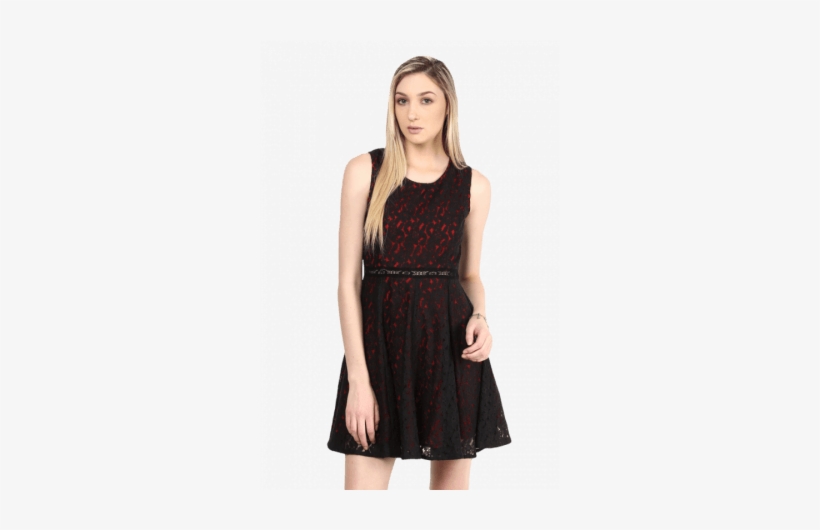 The Vanca Women Sleeveless Lace Skater Dress - Dress, transparent png download
