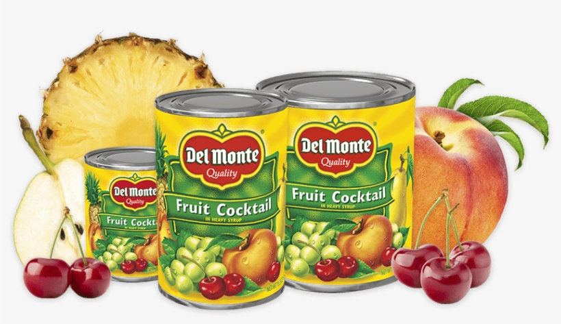 Sizes Available - 8 - 5oz, 15 - 25oz, 30oz, 108oz - Del Monte Fruit Cocktail In Heavy Syrup 8.5 Oz. Can, transparent png download