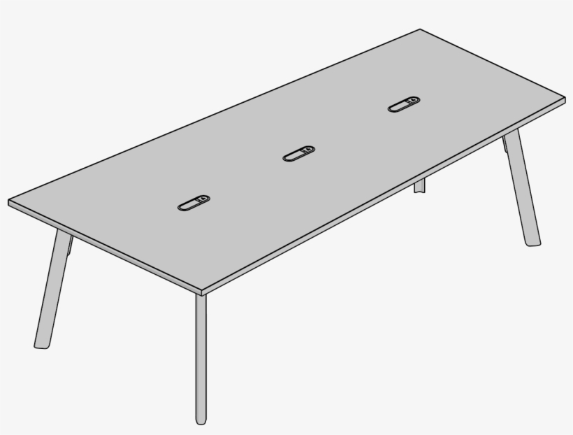 Tbl-sightline,wd Legs,48x96,3mm Plastic Edge,cc - Coffee Table, transparent png download