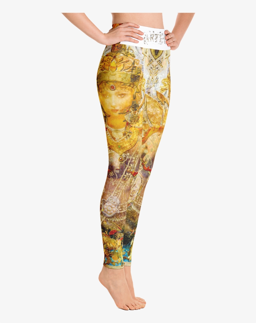Lakshmi Yoga Yoga Pants Leggins Art Artevo - Leggings, transparent png download