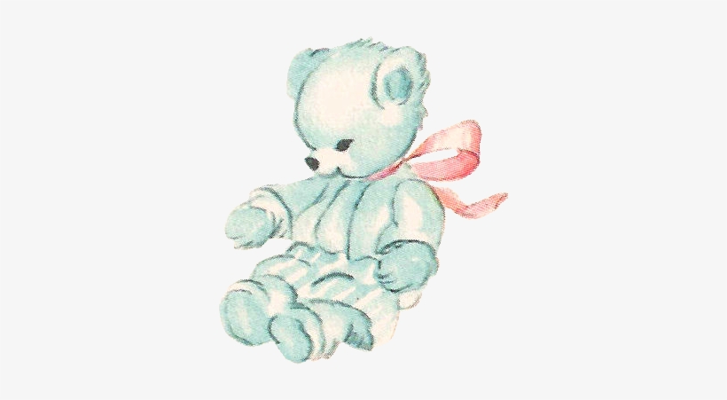 This Is Cute Digital Toy Clip Art Of A Blue Teddy Bear - Teddy Bear, transparent png download