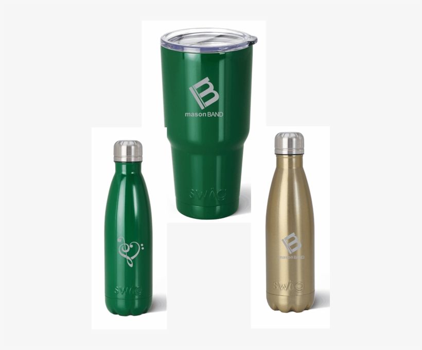 Picture Of Mason Band Swig Water Bottle/tumbler - Red Tumblers By Occasionally Made - Red & Gray, transparent png download