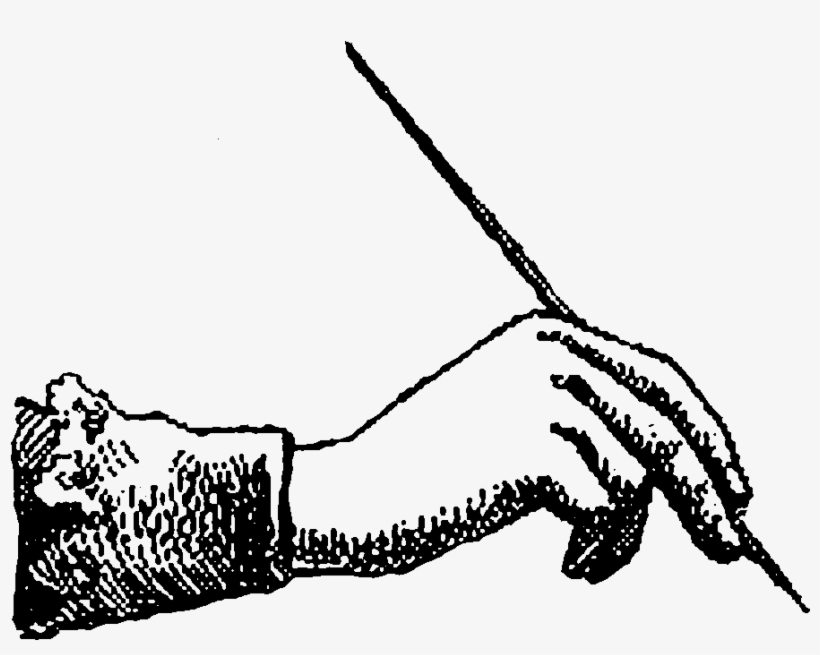 One Of The Hand Cliparts And The Quill Pens Would Make - Drawing, transparent png download
