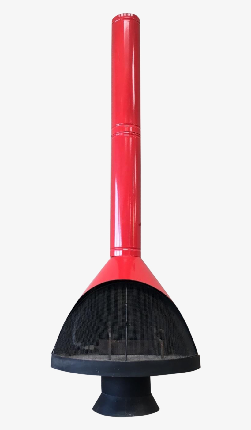 This Nice Red Mid Century Fireplace Is Set Up For Gas - Lampshade, transparent png download