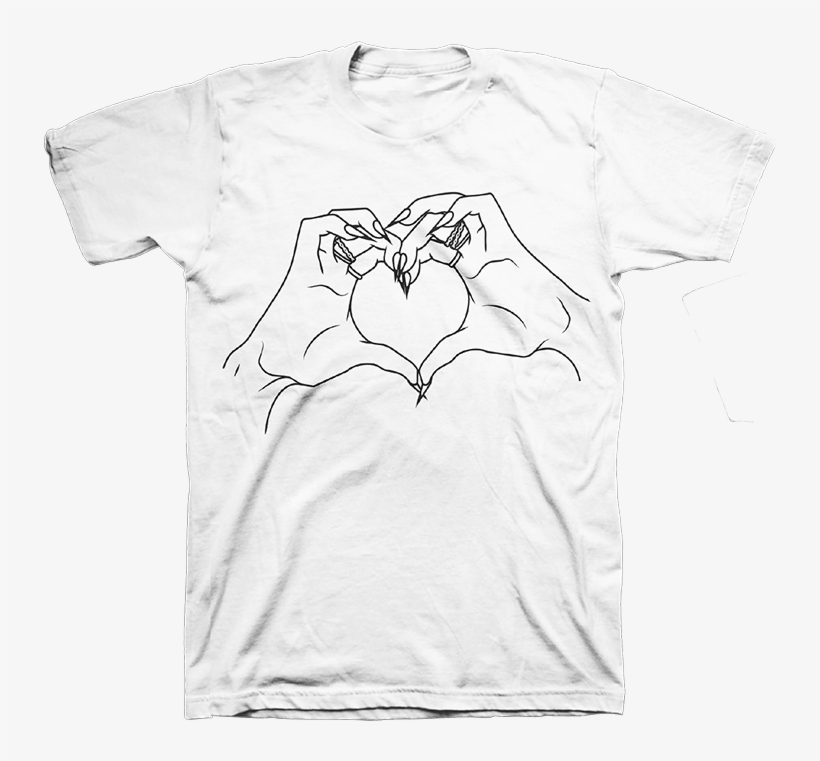 Dul M 10 A Dul Hand Heart Tee - Too Much Sauce L, transparent png download
