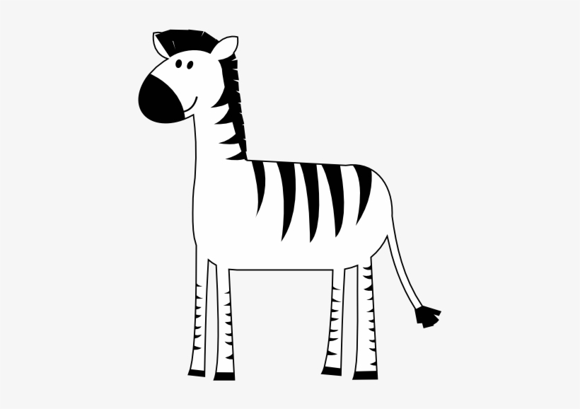 Colorful Animal Zebra 555px 34 - Zebra Black And White Clipart, transparent png download