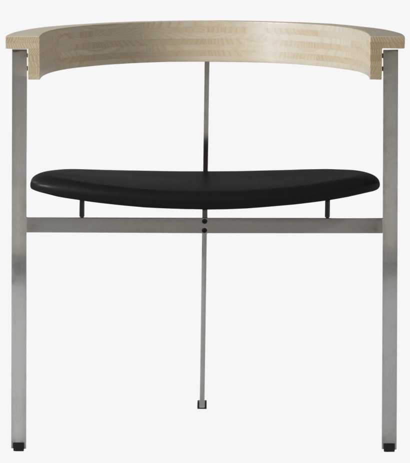 Pk11 Poul Kjærholm Armchair Leather Seat - Fritz Hansen Pk11, transparent png download