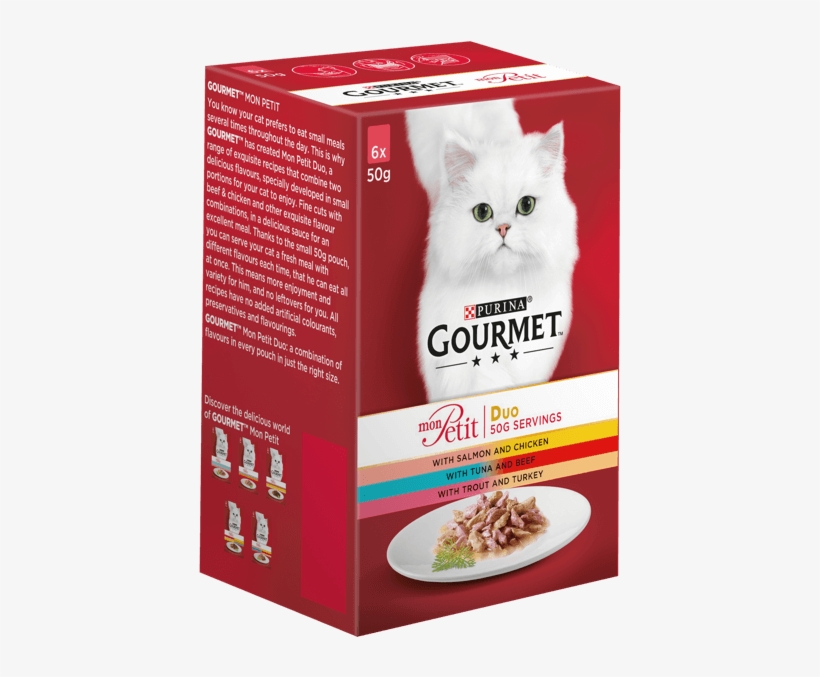 Gourmet® Mon Petit Duo Fish And Meat Select - Gourmet Cat Red, transparent png download