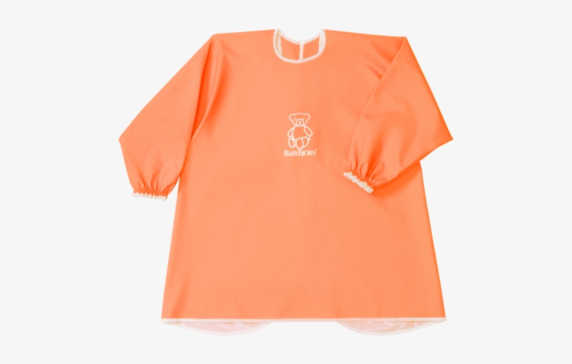 Babybjorn Eat & Play Smock - Babybjorn Long Sleeve Bib - Orange, transparent png download