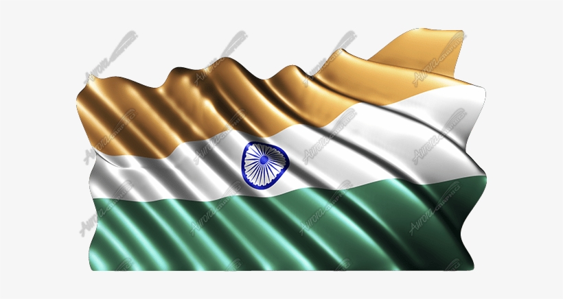 Waving India Flag - Sticker Autocollant Drapeau Brésilien 38x22cm, transparent png download