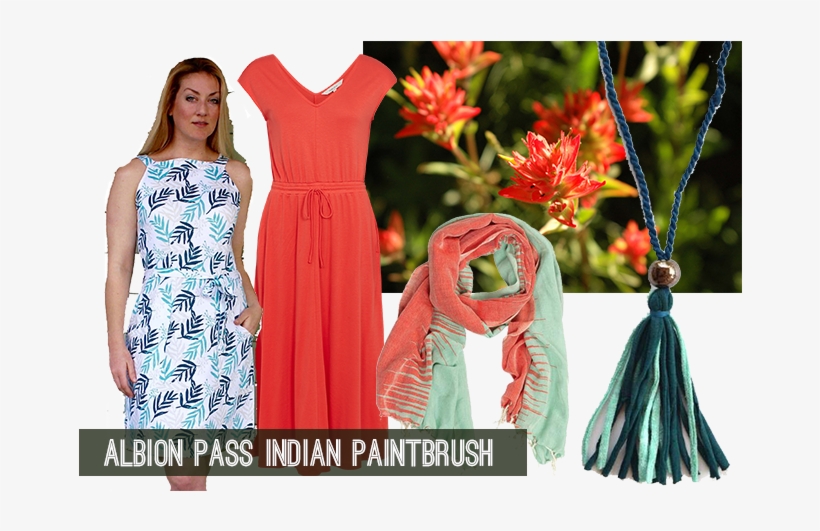 Coral And Green Clothing And Accessories Inspired By - Floral Design, transparent png download