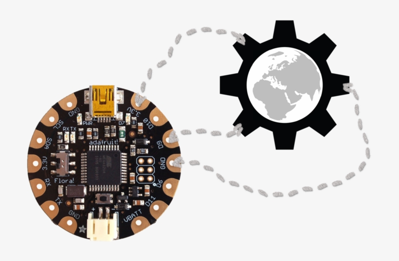 Flora Cb Promo Source 2 - Adafruit 659 Flora - Wearable Electronic Platform:, transparent png download