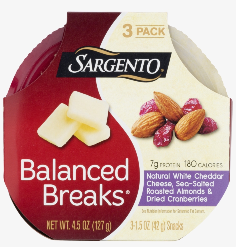 Sargento, Balanced Breaks White Cheddar Cheese, Sea, transparent png download