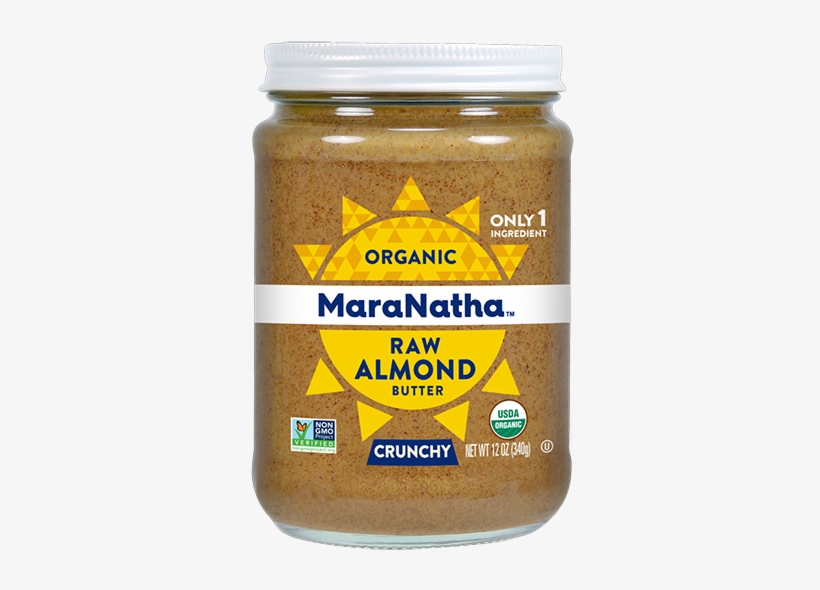 Organic Raw Crunchy Almond Butter - Maranatha Organic Peanut Butter 16oz, transparent png download