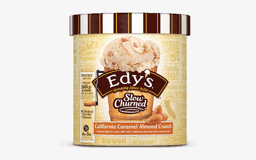 California Caramel Almond Crunch - Dreyer's Slow Churned Coffee, transparent png download