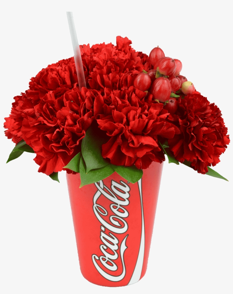 Red Coke Cup With Flowers - Lip Smacker Cup Lip Balm Coca Cola Cherry 0.4 Fl Oz, transparent png download