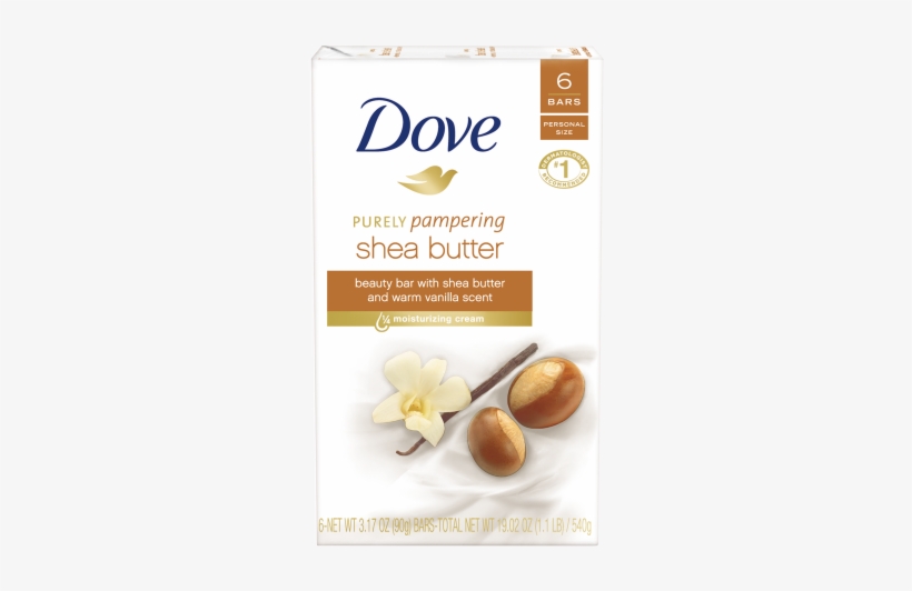 Dove Purely Pampering Shea Butter Beauty Bar 4 Oz 6pk - Dove Shea Butter Soap, transparent png download