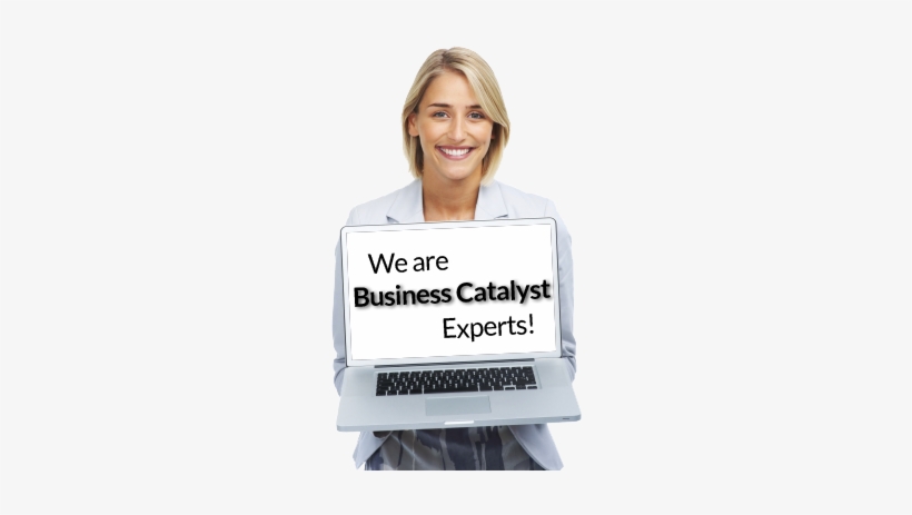 Business Woman Holding Computer - Businessperson, transparent png download