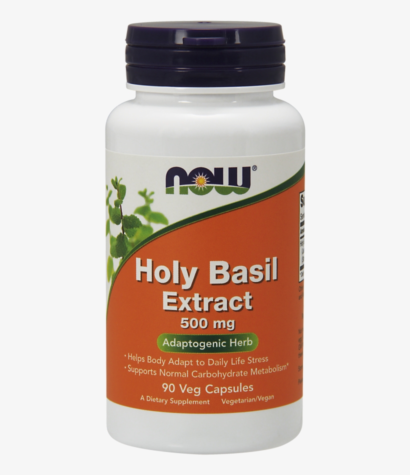 Holy Basil Extract 500 Mg Veg Capsules - Now Foods, Holy Basil Extract, 500 Mg, 90 Veg Capsules, transparent png download