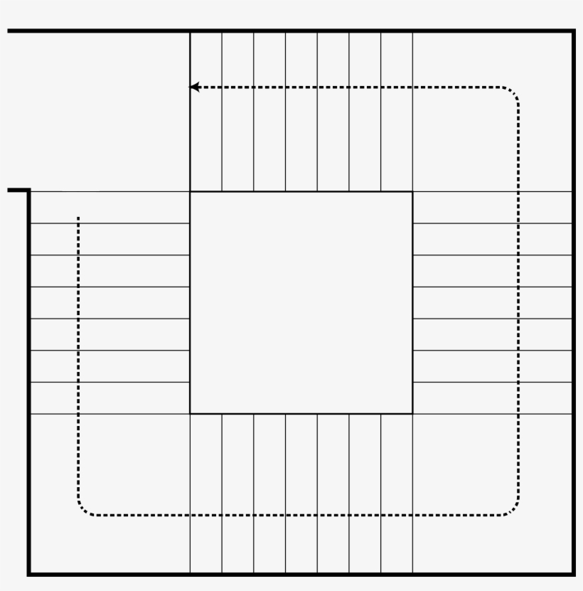 Schody Lamane Czterobiegowe-arrow - Number, transparent png download