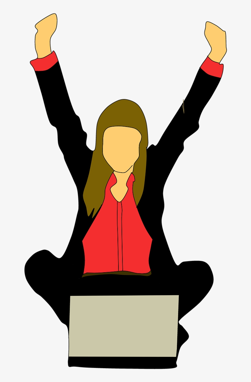 Woman Business Laptop - Banca Advertising, transparent png download