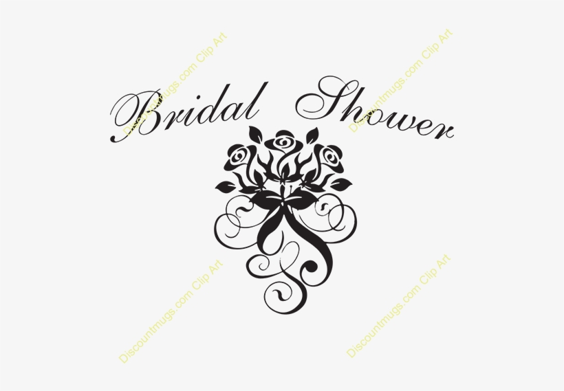Bridal Shower Rose Swirls - Bridal Shower Clipart Png, transparent png download