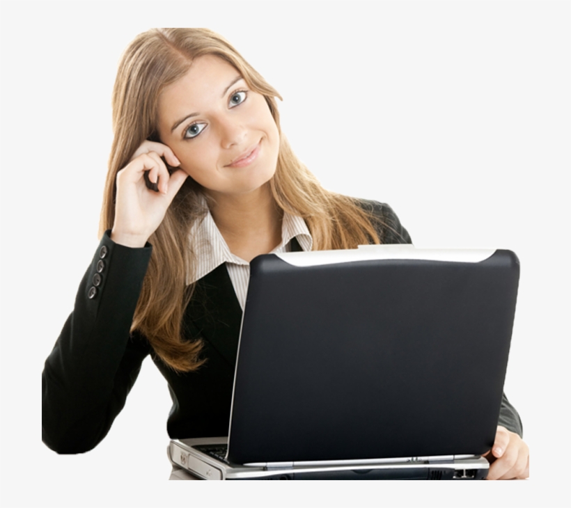 Or Contribute Useful Content To Our Blogs Or Vlogs - Businesswoman With Laptop Png, transparent png download