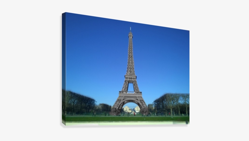 Eiffel Tower Paris Black And White With Color Canvas - Eiffel Tower, transparent png download