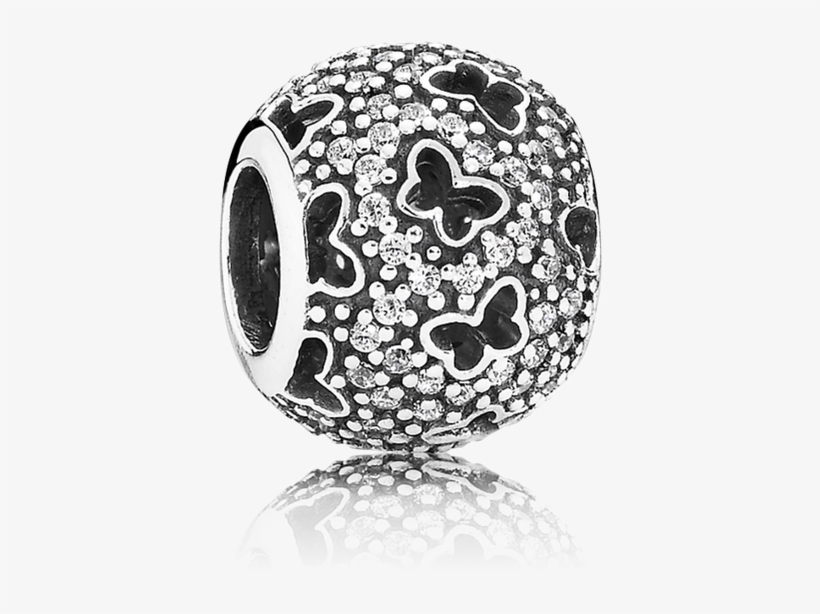 Fluttering Butterflies Charm, Clear Cz - Pandora Silver Cz Butterflies Charm, transparent png download