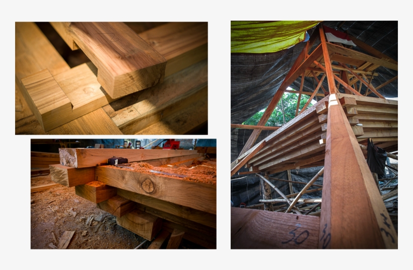 3,5 Meter Long Wooden Beams, Resting On The Tumpang - Lumber, transparent png download