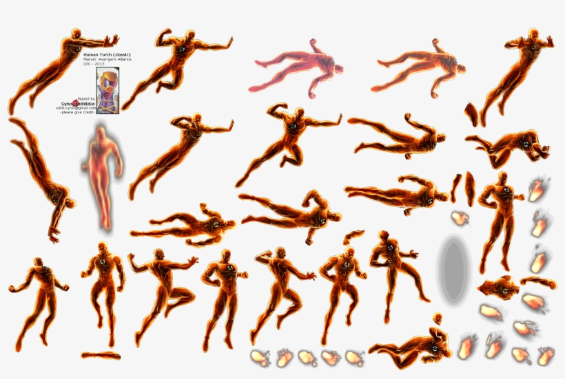 Download Human Torch Png Clipart For Designing Projects - Human Torch Sprite, transparent png download