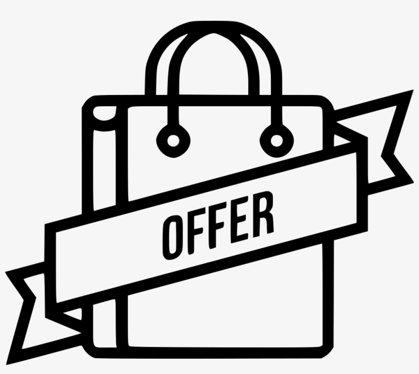 Offer Ribbon Carry Bag Cart Online Tag Label Comments - Mobile Offer Icon, transparent png download